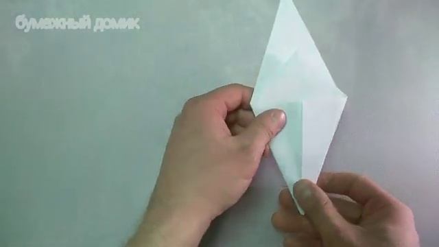 Журавлик из бумаги. Оригами журавлик.Paper crane. Origami crane. смотреть онлайн