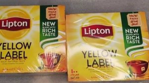 Сравнение упаковок Lipton YELLOW LABEL из ОАЭ 2023 и 2025 года