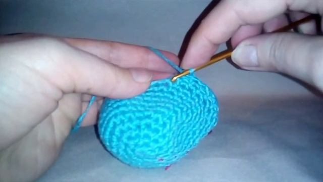 Поворотные ряды в амигуруми
