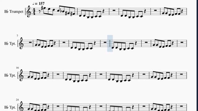 Trumpet Sheet Music: How to play Underground Theme Super Mario 3D World by Mahito Yokota