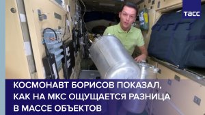 Космонавт Борисов показал, как на МКС ощущается разница в массе объектов