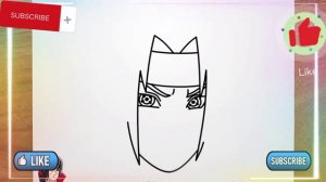 как нарисовать Итачи из аниме Наруто