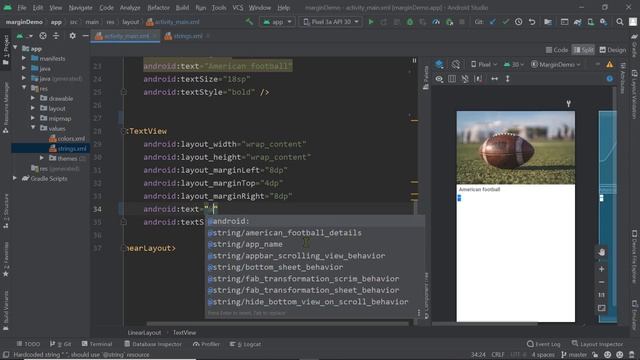 20) كورس تصميم تطبيقات الأندرويد - strings and colors resources смотреть онлайн