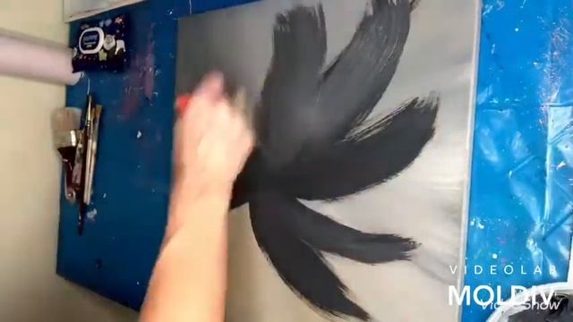 Interior painting "Flower". Интерьерная картина «Цветок». Мастер-класс смотреть онлайн