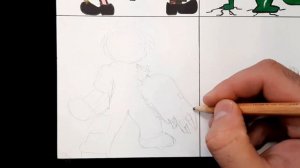 Drawing FNF (Friday Night Funkin) - Glitched Legends (Learn With Pibby Mod) / PVZ, Red, Peashooter