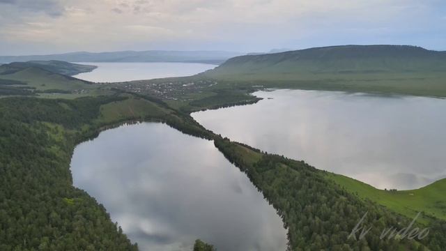 Природа Сибири. Красноярский край. Озеро Большое, Круглое, Малое с квадрокоптера. смотреть онлайн