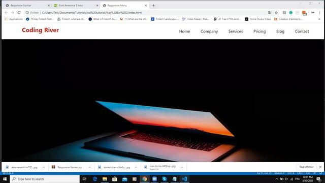 Design a nice Responsive Menu Navbar Using HTML & CSS   Tutorial