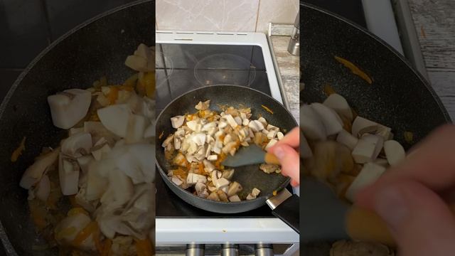 Отличная идея для быстрого ужина! Жареные макарошки с филе куриного бедра.