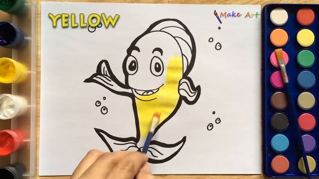 How to Draw a Fish ? | Make Art | Drawing and Coloring