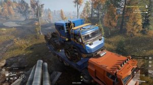 SnowRunner Дон - испытание платформы эвакуатора с рампой