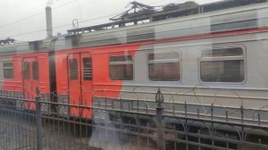 ТЧ-15 Санкт-Петербург-Балтийский из окна электропоезда ЭТ2М, 25.04.2022г.(4K UHD)