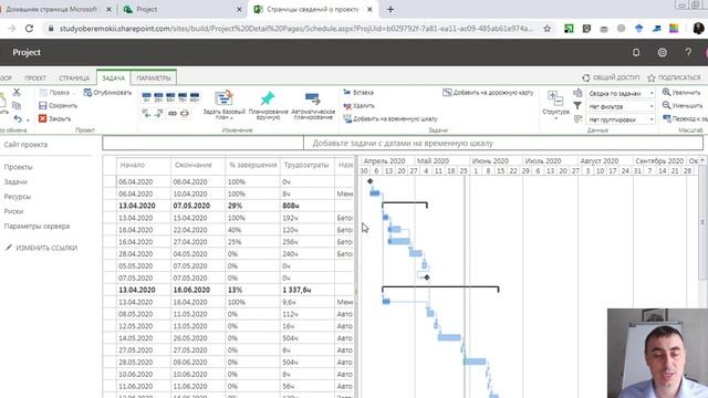 Целевой план в MS Project Online