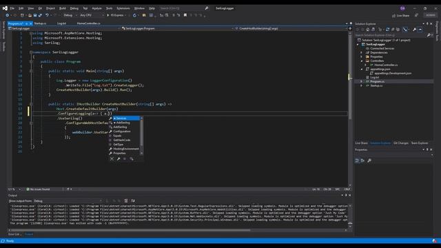 Asp.Net Core Serilog Ms sql ve File смотреть онлайн