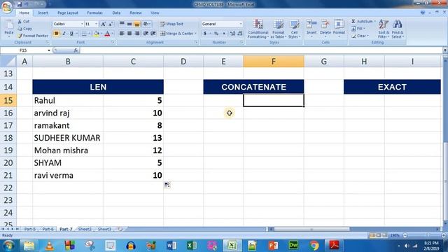Ms Excel 2007 Tutorial Part 7 смотреть онлайн