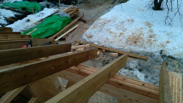 Установка стропил на сруб из профилированного бруса смотреть онлайн