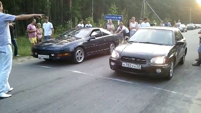 Subaru impreza 2.0(125Hp) vs Ford probe 2.2т (147Hp).mp4 смотреть онлайн
