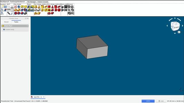 FreeCAD in a browser with basic user management using docker back end. смотреть онлайн