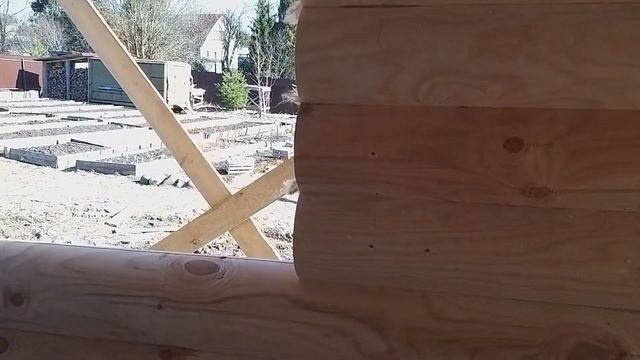 Дом из оцилиндрованного бревна 240 мм, габаритный размер 6х8 м. смотреть онлайн