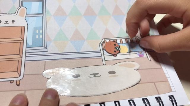 Делаю бумажную детскую комнату в блокноте. Бумажная тока. Тока бока.