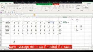 Excel Basic Functions: SUM, AVERAGE, IF, MAX, MIN, Nested IF