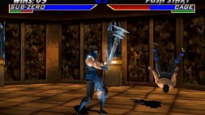 Mortal Kombat 4 Sony Playstation прохождение Sub-Zero [60fps]