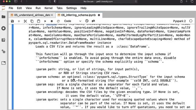 Apache Spark Python - Data Processing Overview - Inferring Schema