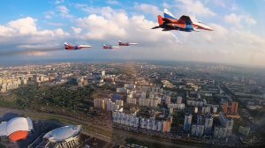 Пилотажная авиагруппа "Стрижи" в Кемерово 26 августа 2022 Полная версия. HD Съемка с  "Лапландии"