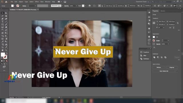 How to create transparent text effect on ANY shape in Illustrator