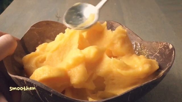 Thick and Creamy Mango Smoothie Bowl Recipe (no banana) смотреть онлайн