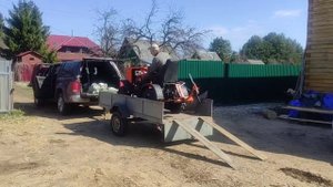 отправляю минитрактор заказчику