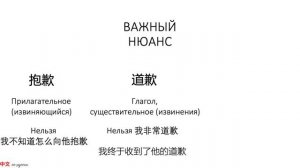 В чем разница? 抱歉VS道歉VS对不起 HSK4