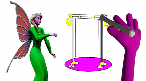 Раскраска для детей - рисуем зеркало для феи.