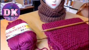 Вязание спицами. Как связать снуд.