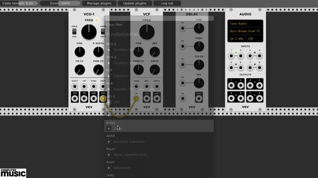 03. Создаем простой дрон с помощью VCV Rack