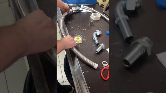 Обжимаем тефлоновый высокотемпературный рукав высокого давления PTFE +260_С.