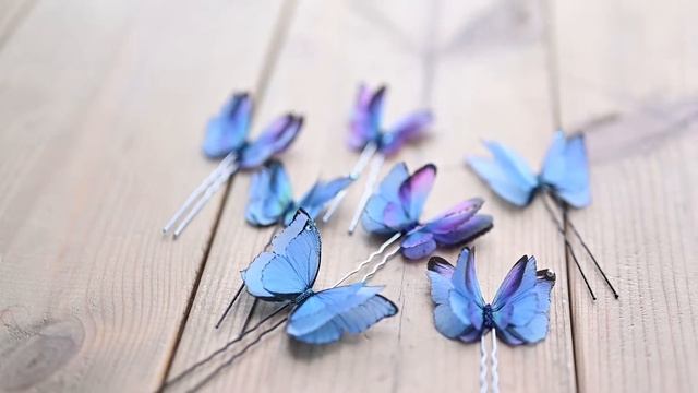 Украшения для волос обзор. Шелковые бабочки и цветочки из полимерной глины. смотреть онлайн