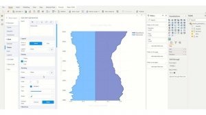 #WOW2023 Week 3 Power BI | Vertical Line and Area Chart