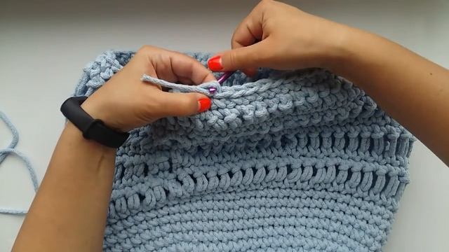Пляжная сумка | Авоська крючком