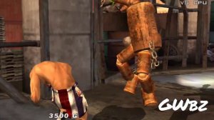 Steve Fox uses Mokujin as a punching bag - Tekken 5 Dark Resurrection PSP