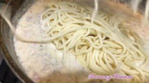 Карбонара с копченой грудинкой.mp4