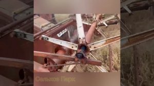 Прицепной комбайн ПК-3М пробный выезд