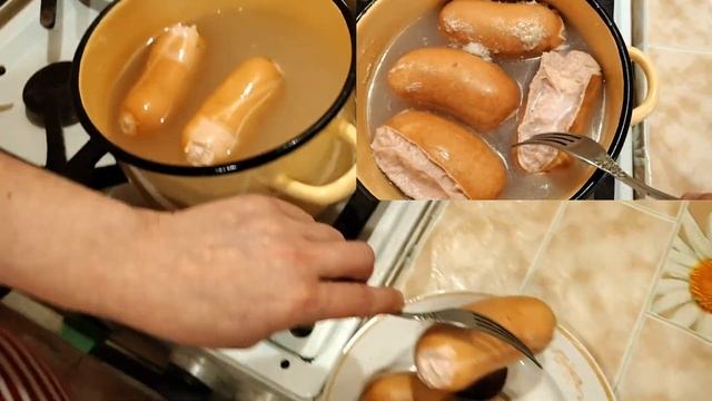 Как варить сардельки чтобы они не лопнули ?