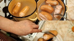 Как варить сардельки чтобы они не лопнули ?