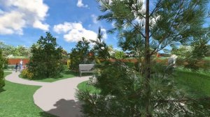 Общественная зона в поселке Зорино Парк