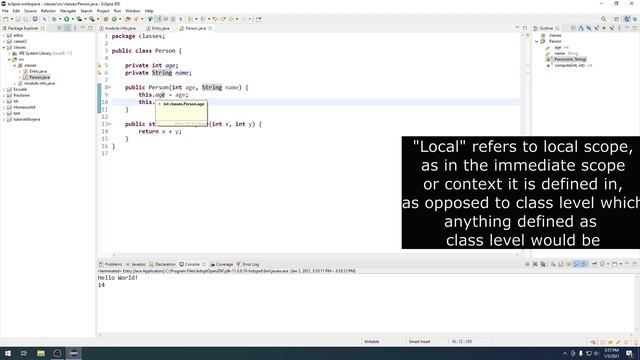 Java 11 programming - part 5 (classes, objects, constructors, static vs. non-static) смотреть онлайн