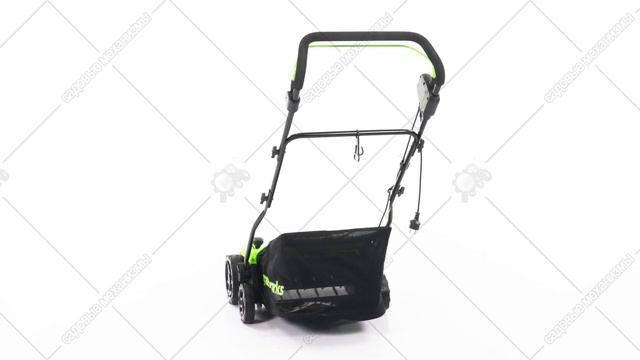 Вертикуттер - аэратор электрический GreenWorks GDT15 3D обзор. смотреть онлайн