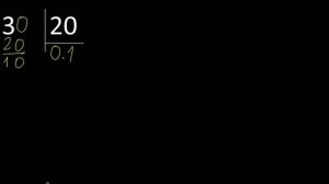 Dividir 3 entre 20 , division inexacta con resultado decimal  . Como se dividen 2 numeros