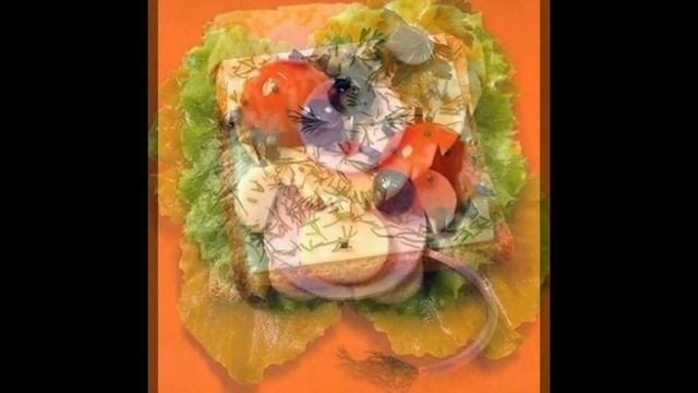 Бутерброды , украшение блюд, красивые и простые идеи. смотреть онлайн