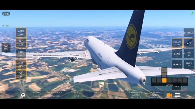 Полёт Париж Амстердам авиакомпанией люфтганза в infiniti flight