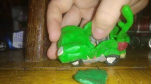 краш тест Лада гранта из пластилина